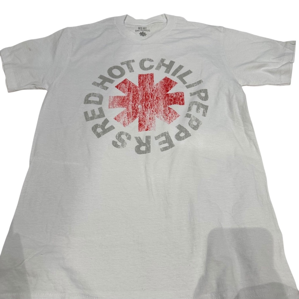 Red Hot Chili Peppers Branded White T-Shirt Size Small New with stain